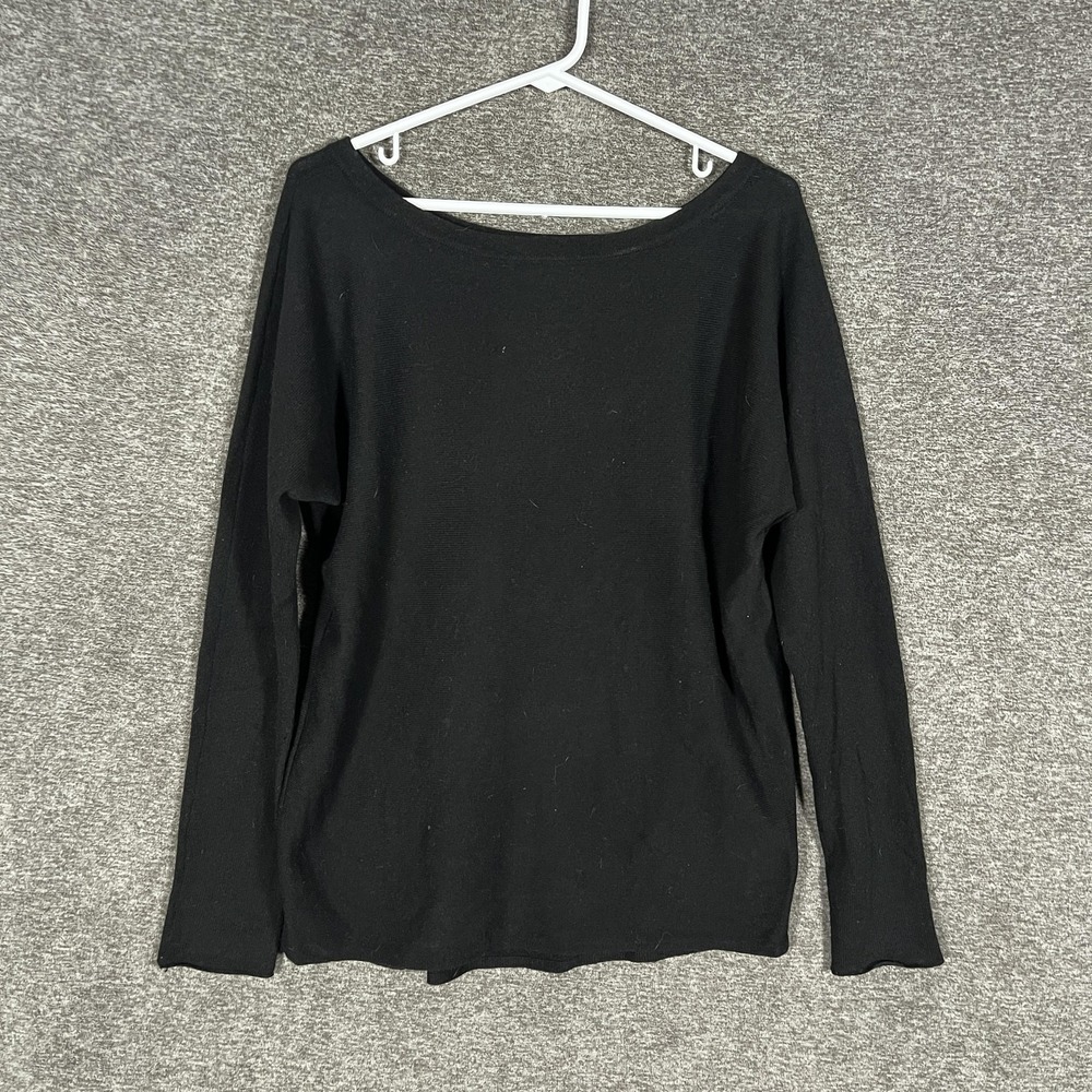 Vince Sweater Womens Small Black Wool Cashmere Boat Neck Pullover Top‎ Knit